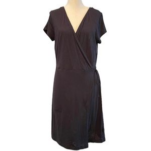 H&M black jersey wrap dress